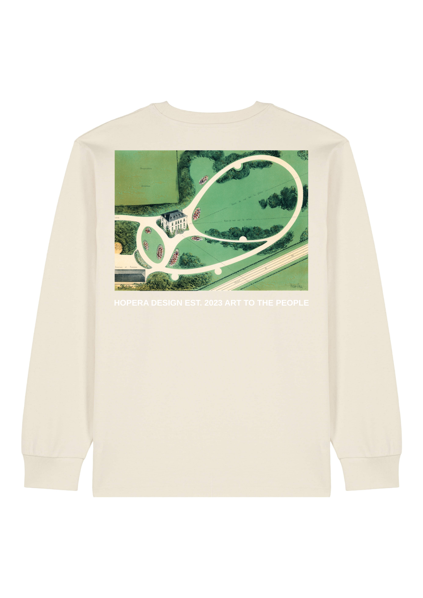 Parcs et Jardins des Environs de Paris (1850) by Victor Petit Heavy Weight White Long Sleeve T-Shirt