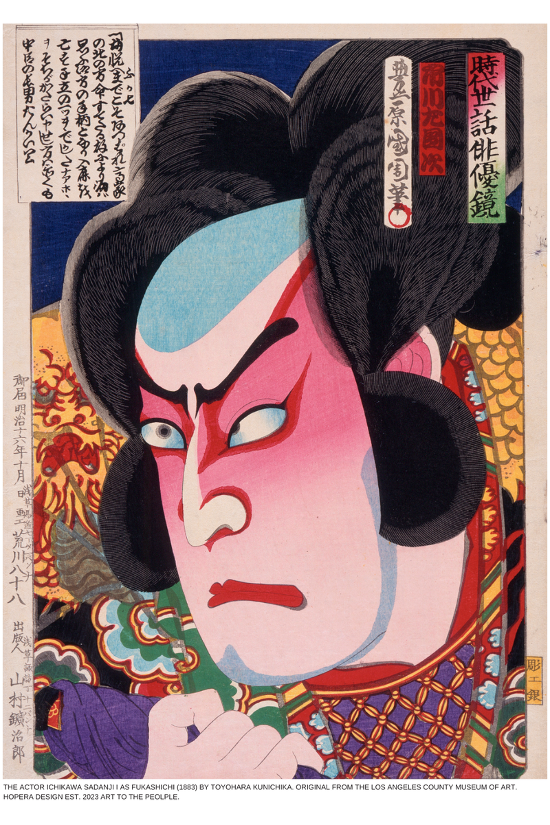 "The Actor Fukashichi" by Toyohara Kunichika (1883)