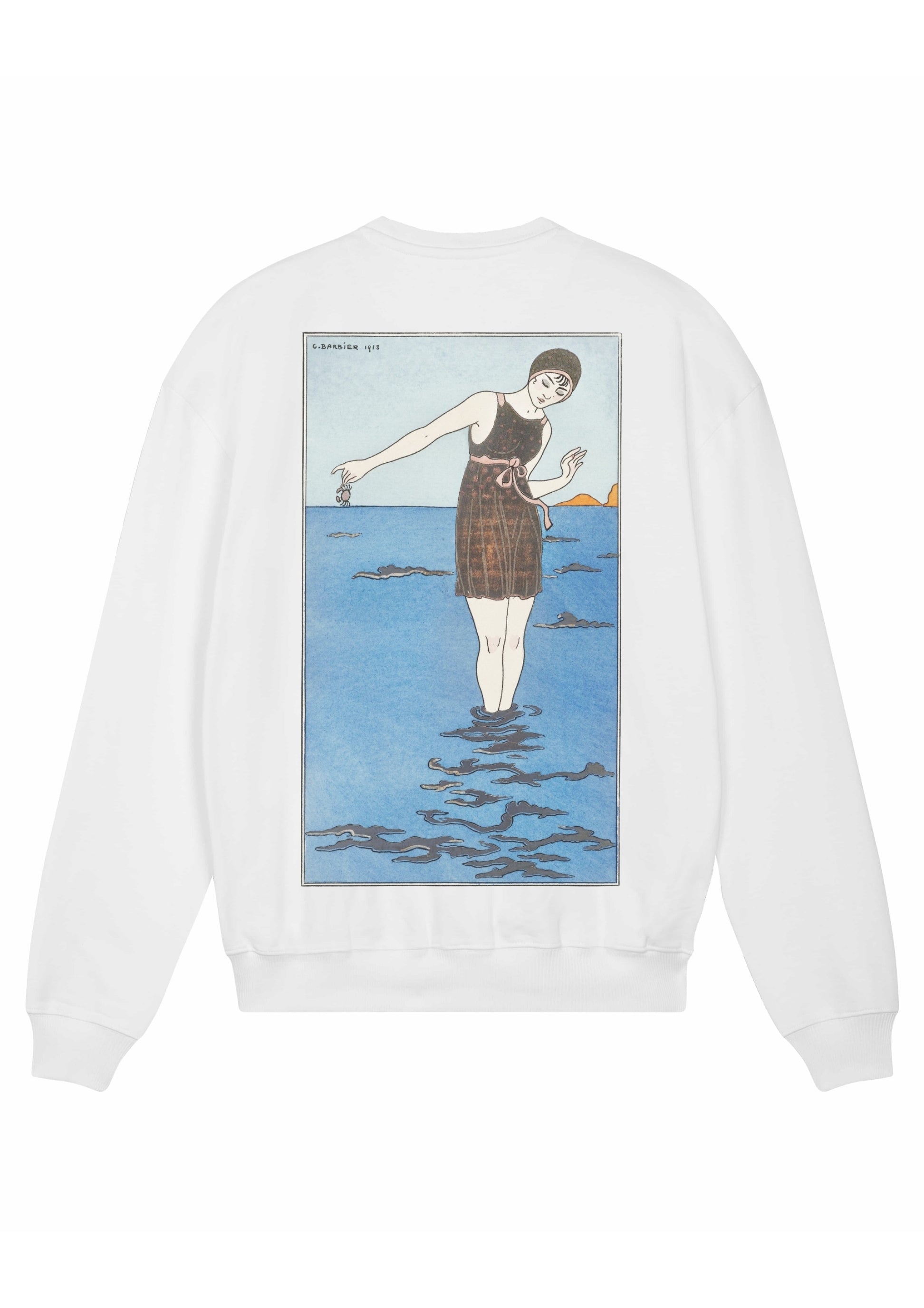 Costumes Parisiens: Grande robe du soir (1913) by G. Barbier Organic Cotton Sweater