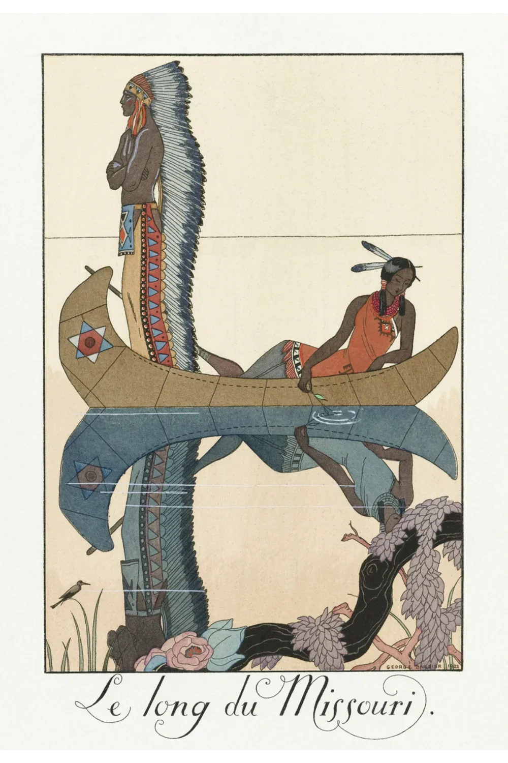 "LANGS DE MISSOURI" BY GEORGE BARBIER SWEATSHIRT
