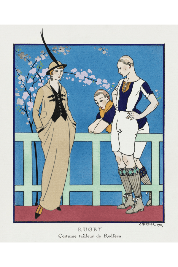 "Rugby" by Georges Barbier (1914)