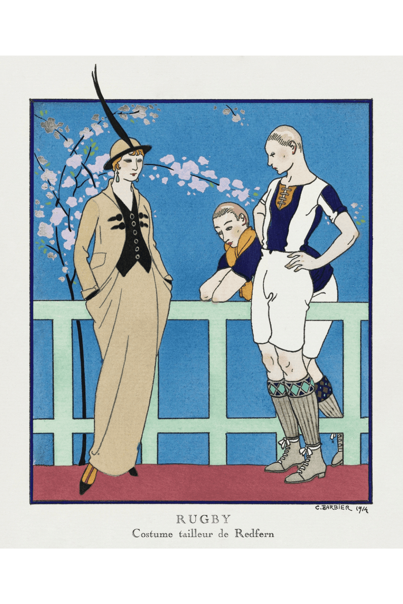 "Rugby" by Georges Barbier (1914)