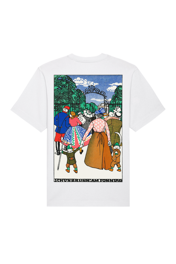 Schönbrunn on Sunday (1912) by Moriz Jung Heavy Weight Raw T-Shirt White