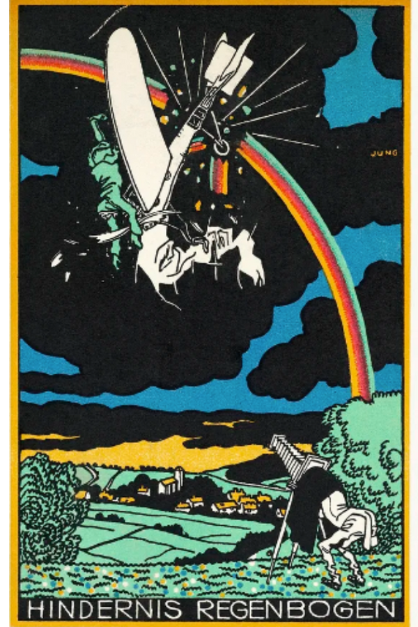 Rainbow Obstacle by Moriz Jung.(1911) Hoodie Black