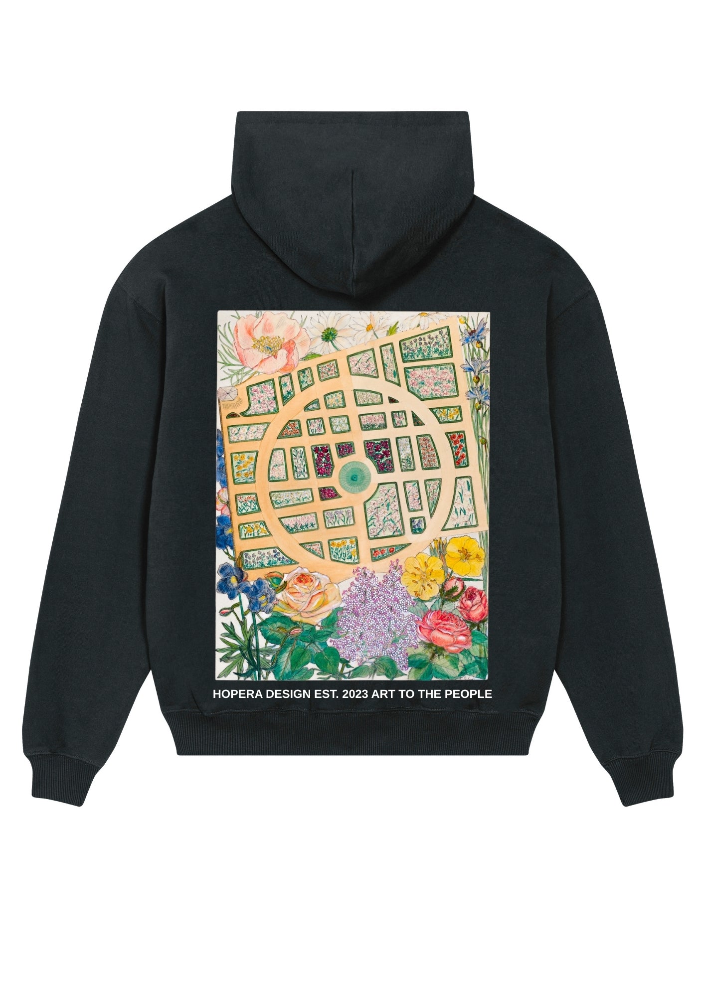 Madame Jumel's Garden (1936) by Virginia Richards Black Hoodie
