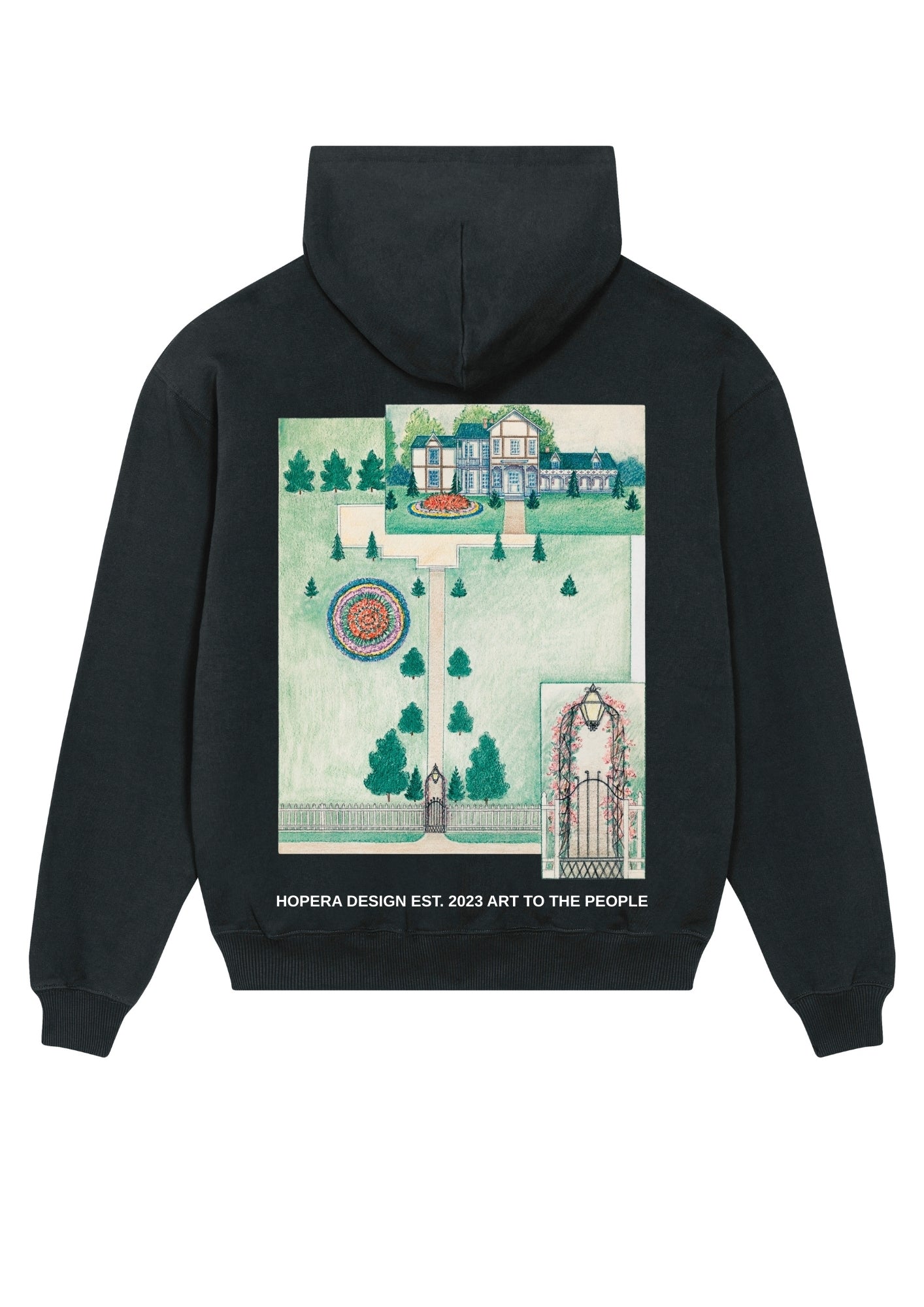 Wood Residence (1936) by Tabea Hosier Black hoodie