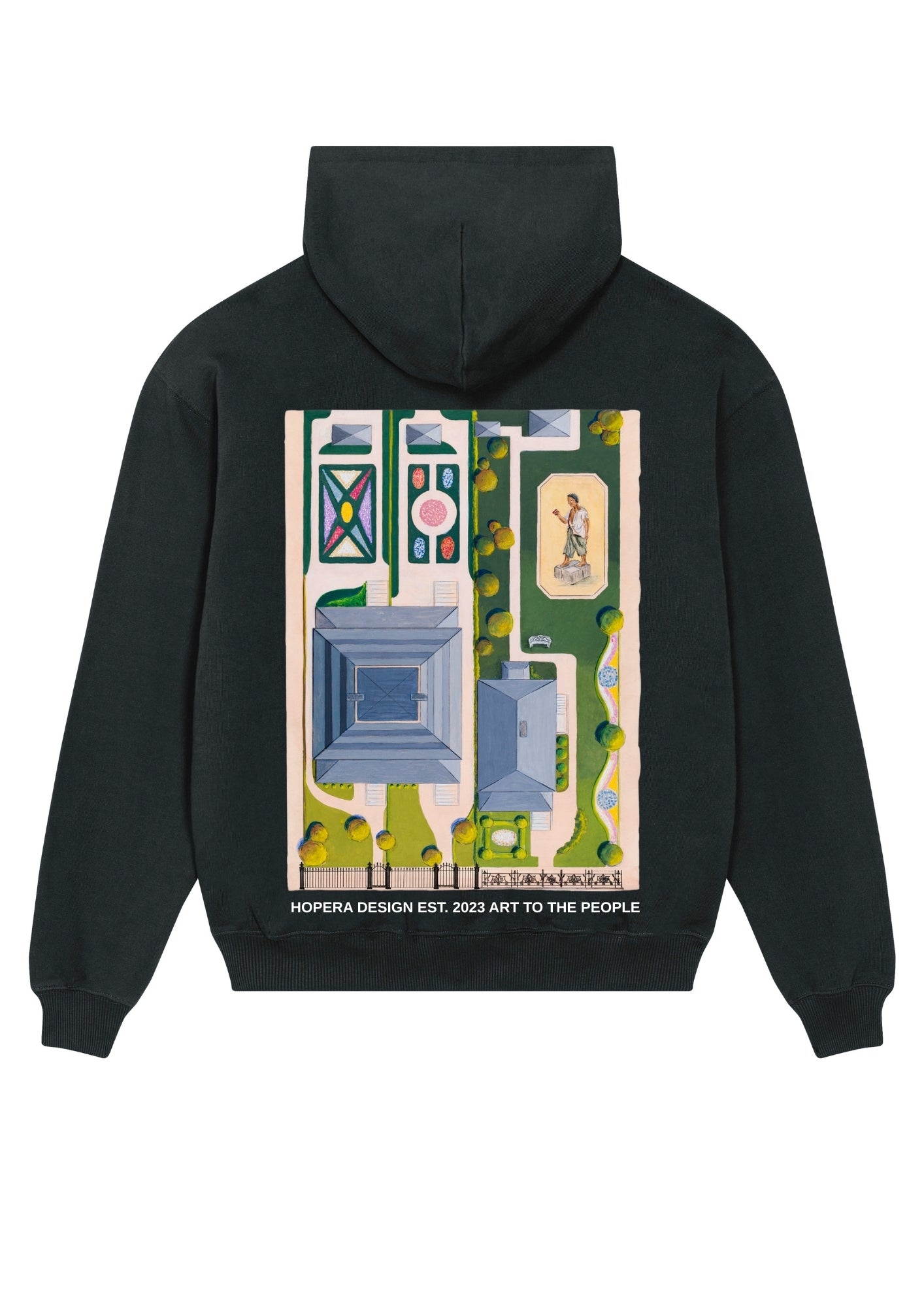 Ward and Green Gardens (1936) by Meyer Goldbaum Black Hoodie