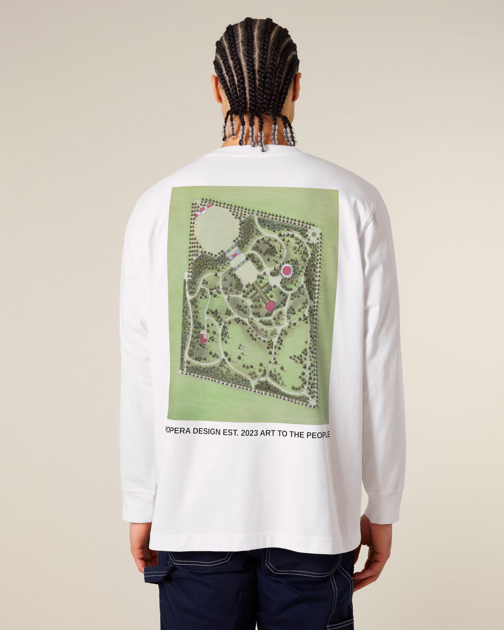 Washington Park (1936) by Meyer Goldbaum Heavy Weight Long Sleeve White T-Shirt