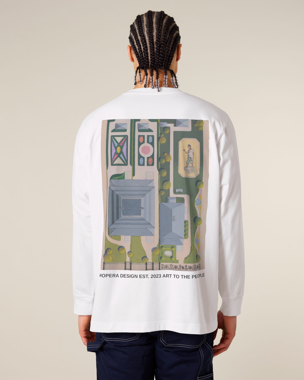 Ward and Green Gardens (1936) by Meyer Goldbaum Heavy Weight White Long Sleeve T-Shirt