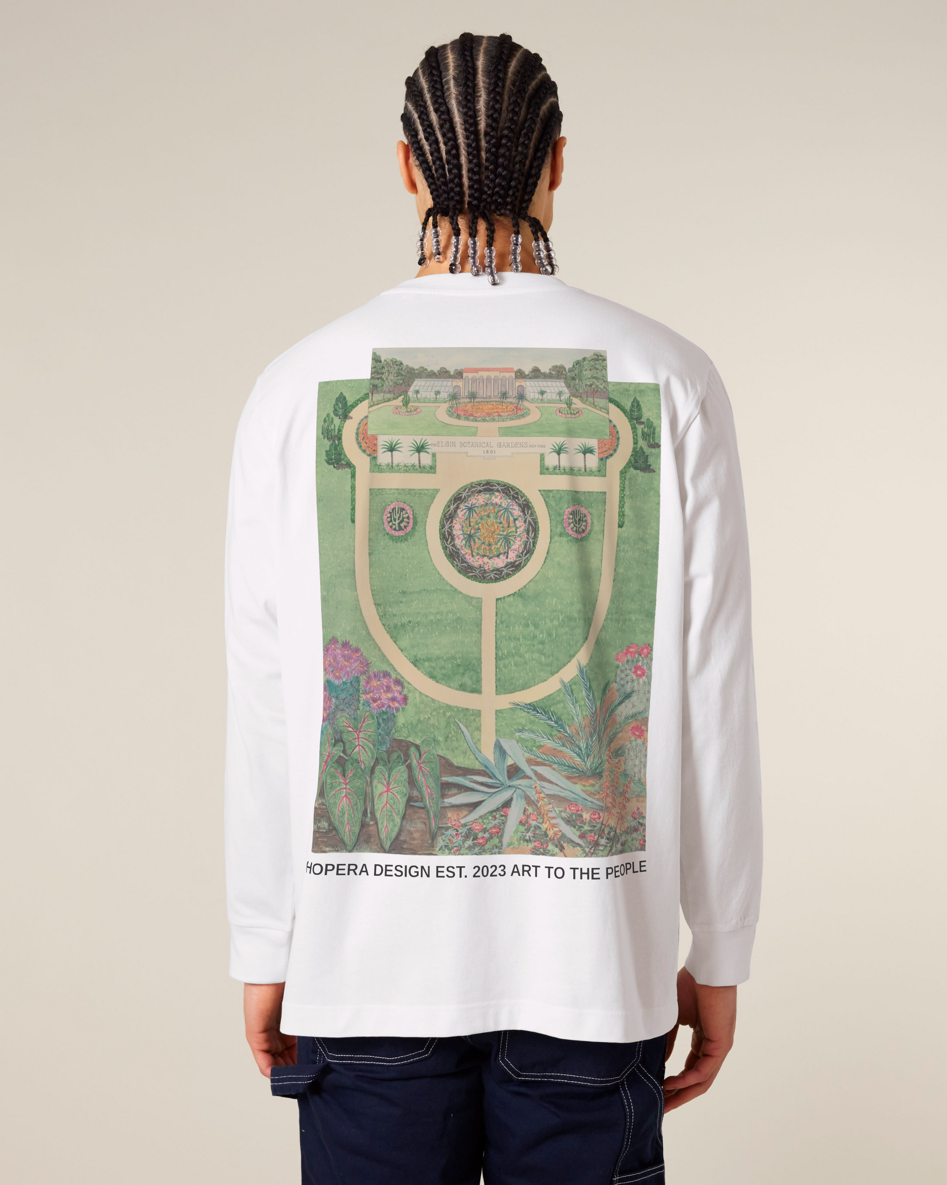 Elgin Botanical Gardens (1936) by Tabea Hosier Heavy Weight White Long Sleeve T-Shirt