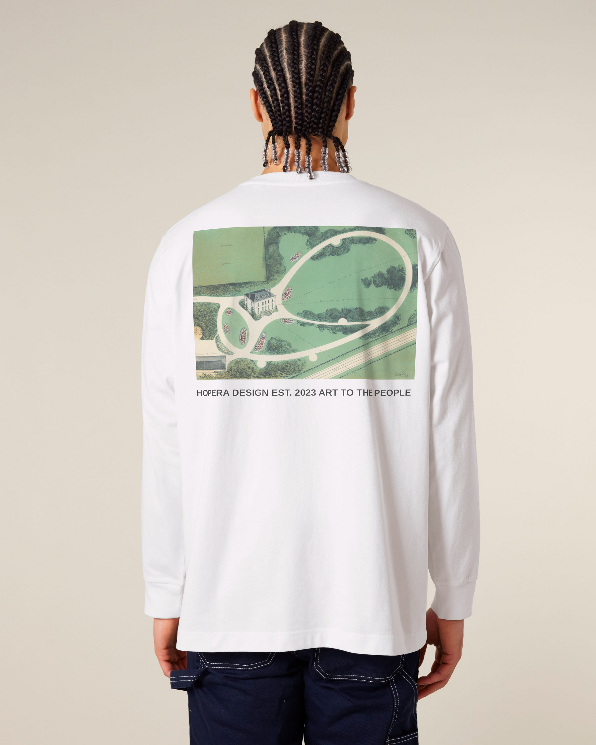 Parcs et Jardins des Environs de Paris (1850) by Victor Petit Heavy Weight White Long Sleeve T-Shirt