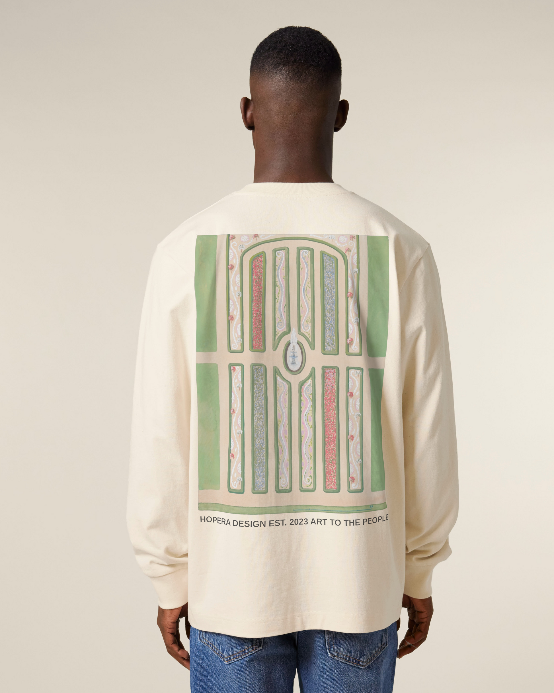 Parterre (1936) by Meyer Goldbaum & William Merklin Heavy Weight Natural Raw Long Sleeve T-Shirt